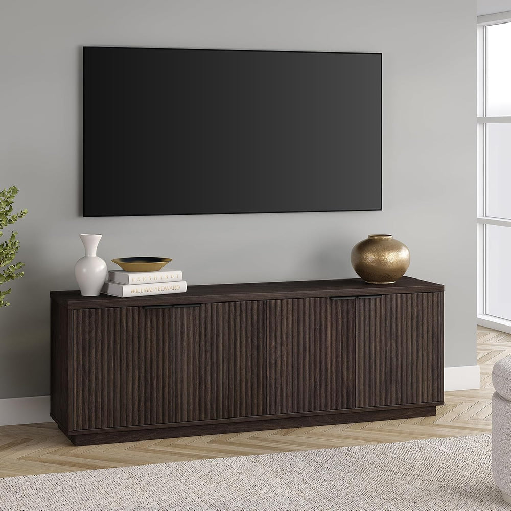 Henn&Hart 70" TV Stand for TVs up to 78", Rich Brown | Elegant ...