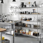 14" Deep x 54" Wide x 74" Height Wire Shelving Kit | 5-Tier | NSF Commercial Storage Rack Unit