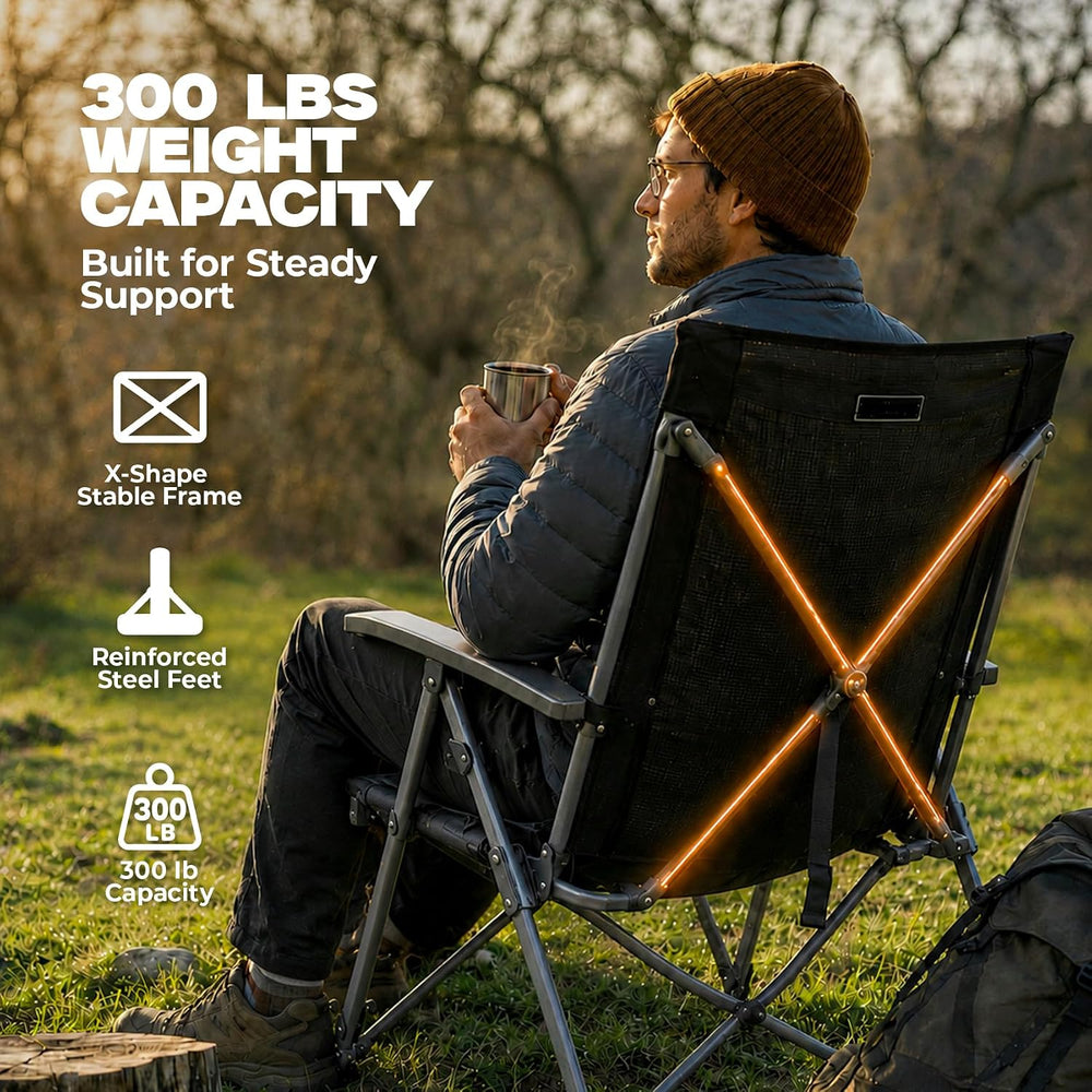 Alvantor® Camping Chair, Full Mesh Folding Beach Chair Breathable High Back P...