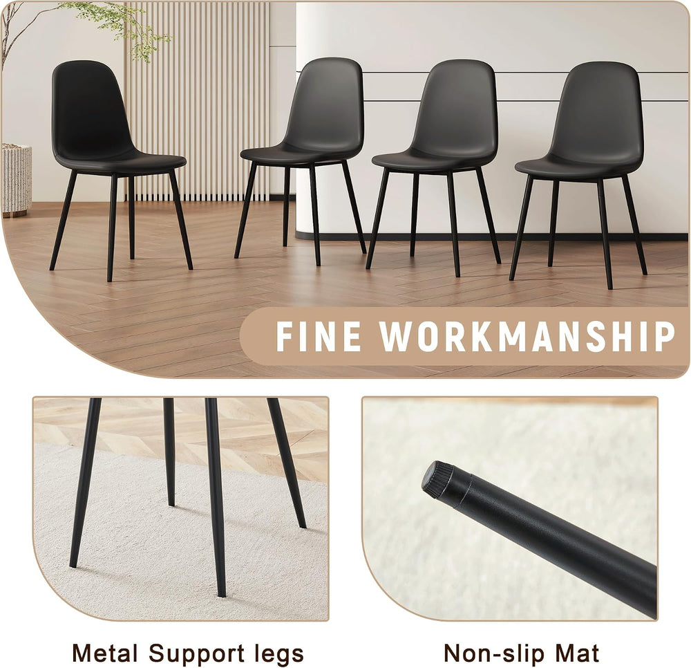 71"Modern Dining Table Set for 6 - Wood Kitchen Table with Storage Shelf...