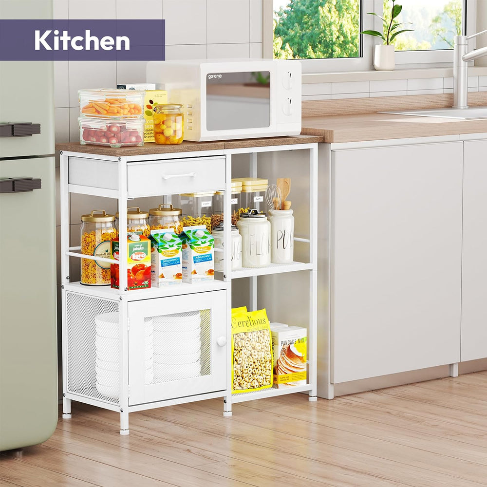 SWTYMIKI Coffee Bar Cabinet for Home - Farmhouse Coffee Stand Station Multi-P...