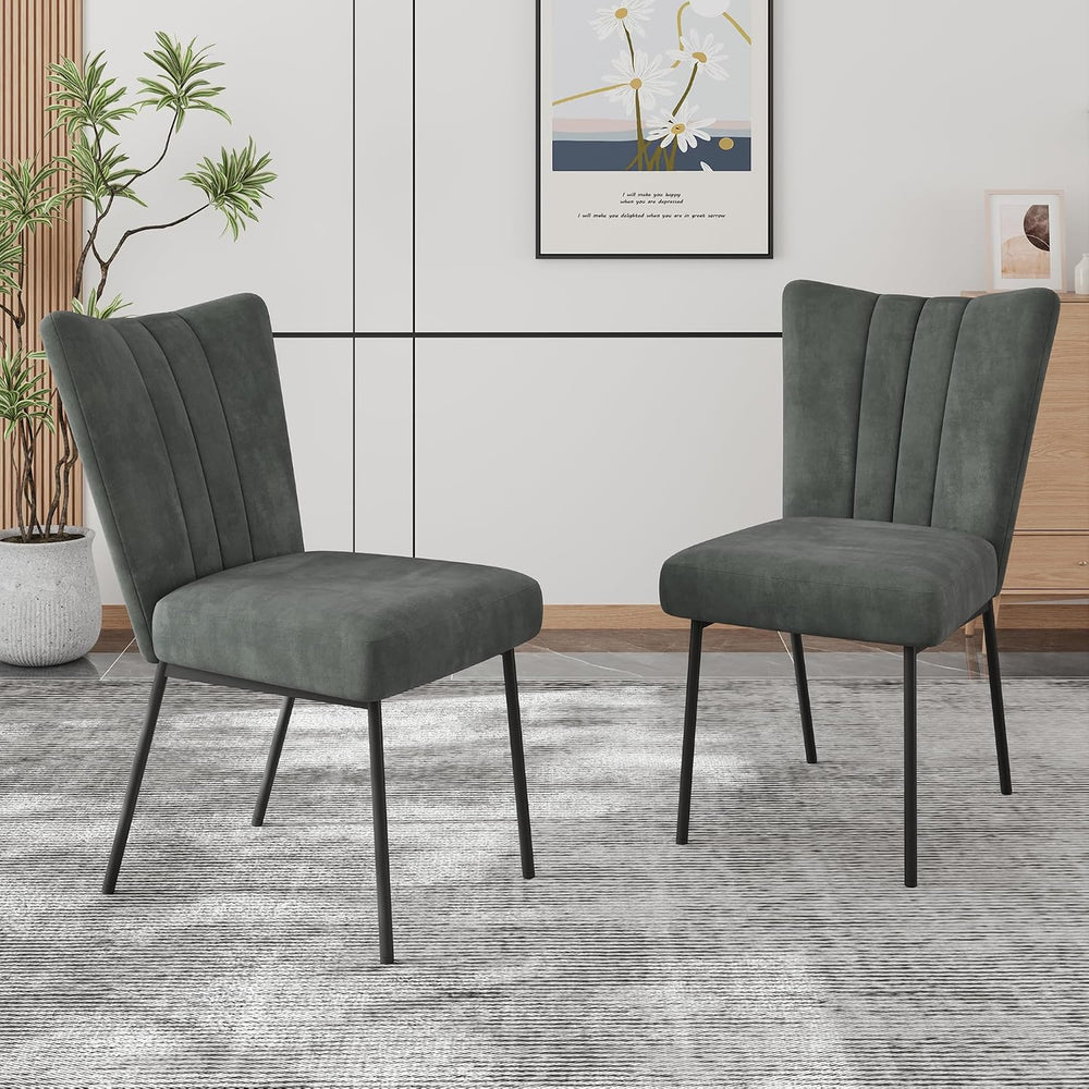 ZckyCine Dining Chairs Set of 4, Upholstered Velvet Kitchen Chairs with Thick...