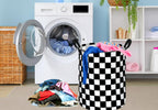 Racing Flag Kids Laundry Gift Basket Storage Hamper, Clothes Storage Organizer Bins, Shelf Basket with Handles for Room Decor