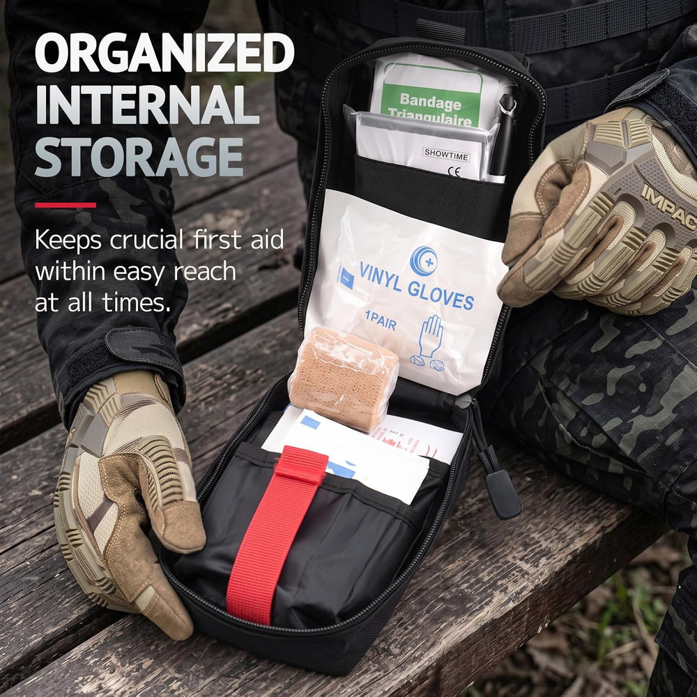 IFAK Trauma First Aid Kit with Tourniquet, Compact Bleeding Control Kit MOLLE...