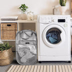 Larpur Pack of 3 Pop up Laundry Hampers, Collapsible Laundry Baskets, Portable Mesh Clothes Hampers for Kids Room, College Dorm, Bathroom, Foldable Hamper with Carry Handles, Gray