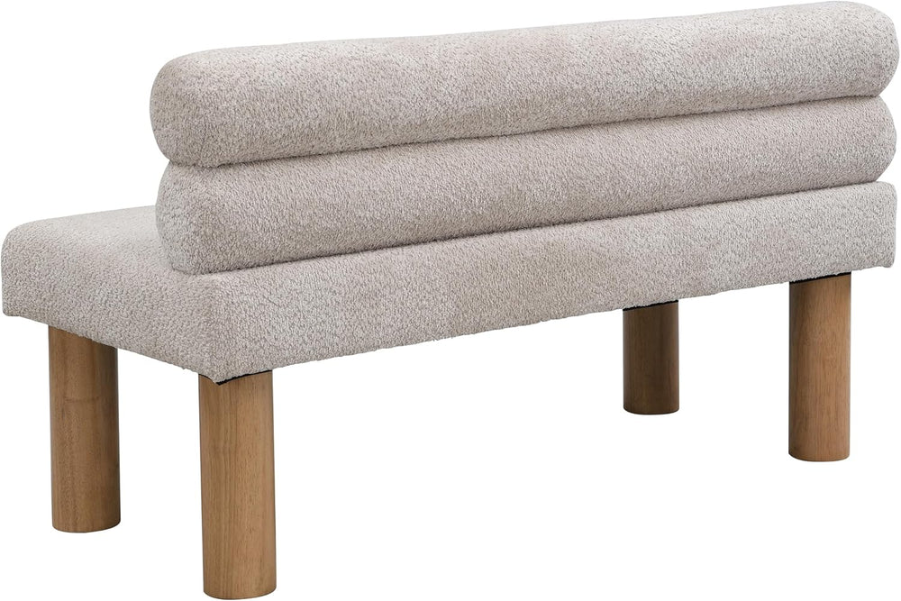 Merax Upholstered Dining Bench with Backrest | Bedroom Bench, End Of Bed Otto...