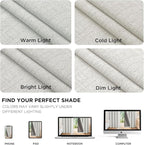 Joydeco Blackout Curtains for Bedroom - 100% Light Blocking 2 Panels Set White Drapes 42" W x 108" L, Thermal Insulated Room Darkening Curtains, Linen Textured for Living Room, Rod Pocket & Back Tabs