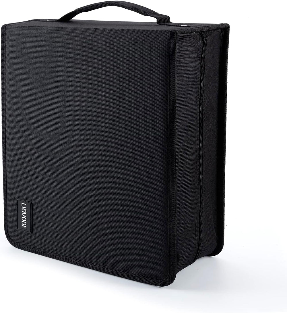 LIOVODE DVD Case 200 DVDs and 100 Booklets Capacity, CD/Blu-ray Storage Binde...