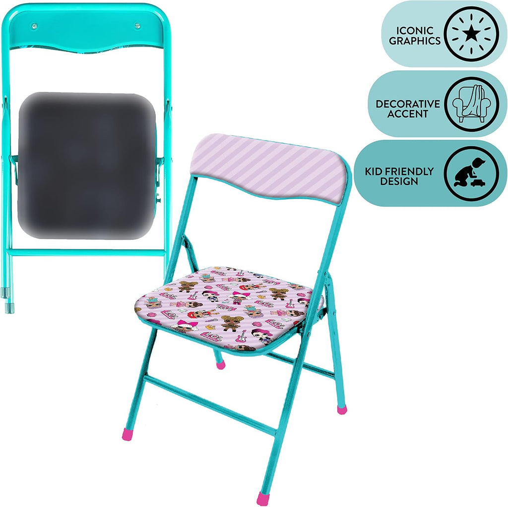 LOL Surprise Kids Table and Chair Set,3 Piece Square Activity Table with 2 Chairs for Toddlers & Children, Ages 3+