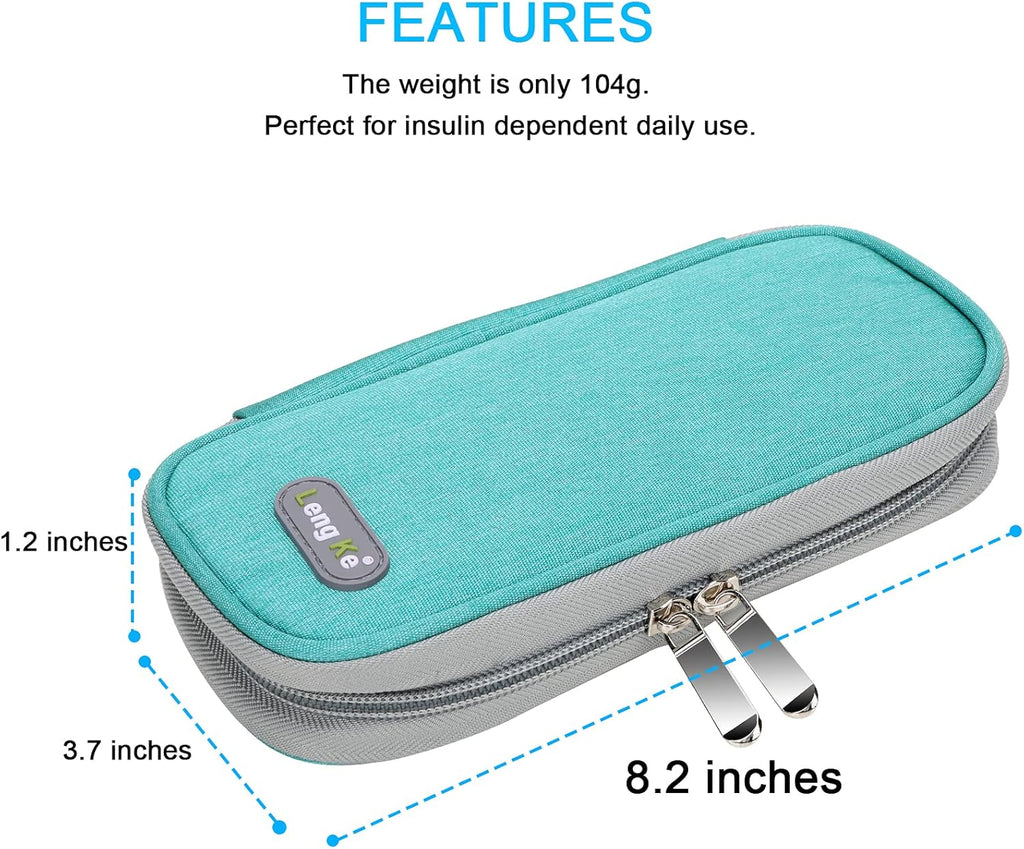YOUSHARES Insulin Cooler Travel Case TSA Approved Medication Diabetic Supplies Cooler For Travel Refrigerated Medicine Organizer Bag With 2 Ice Pack