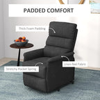 HOMCOM Power Lift Recliner Chair for Elderly, Easy Assembly, Fabric Lift Chair for Adults, Recliner Sofa with Remote Control, Side Pockets for Living Room, Black