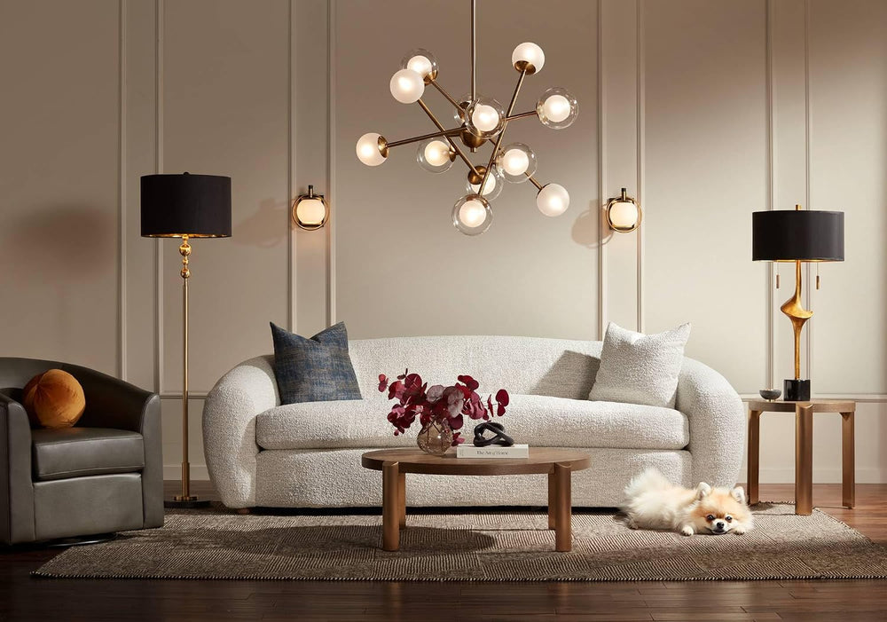 Possini Euro Design Harlowe 63" Tall Black and Gold Floor Lamp Living Room