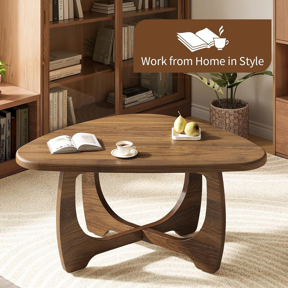 Coffee Table for Living Room, Mid Century Modern Round Coffee Table