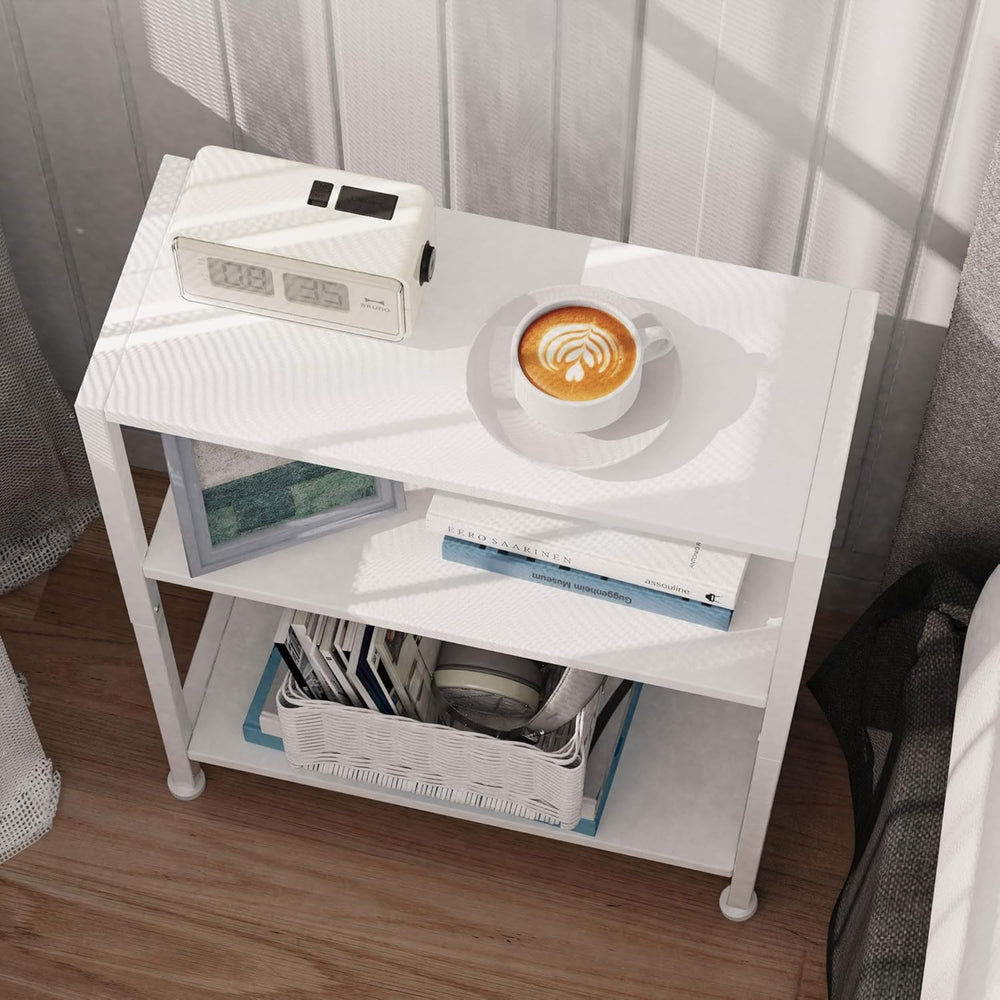 3-Tier Side Table Set of 2, Small End Table, Sofa Side Table for Narrow Space...