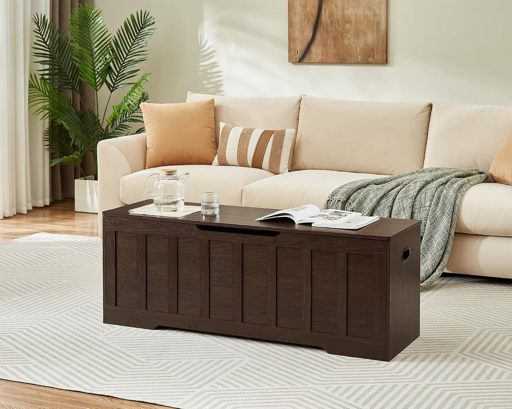 VANKILEY 51.2" Storage Chest Extra Large,Wooden Storage Bench,Espresso |...