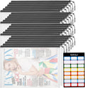 24pcs Mesh Zipper Pouch Bags, A4 13x9 Inches Reusable Bags Puzzle Storage Organizer Black Multipurpose for Travel Board Games Toys School Office Supplies and Home Classroom Organization