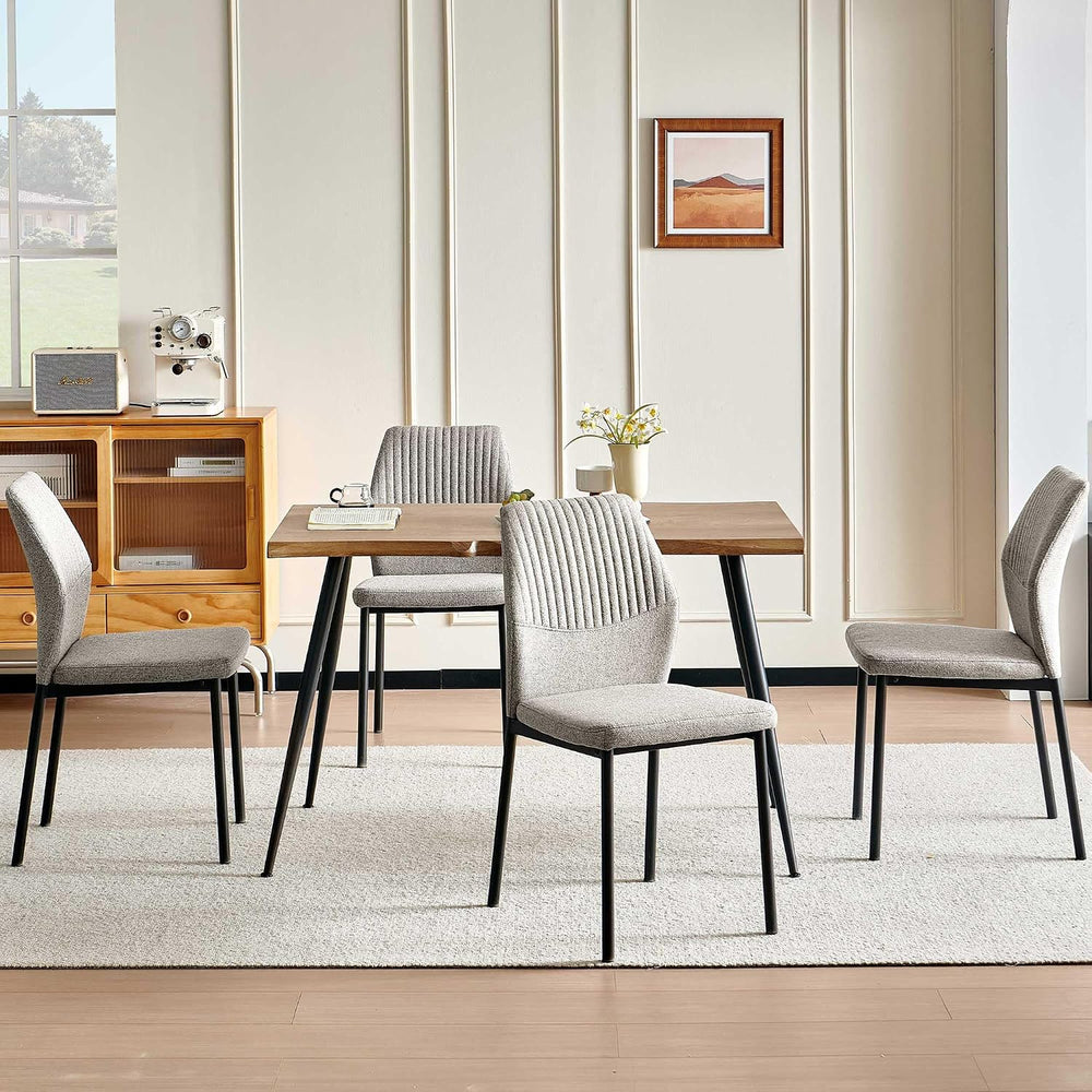Dining Table Set for 4, Rectangle Dining Room Table Set for Small Spaces, Woo...