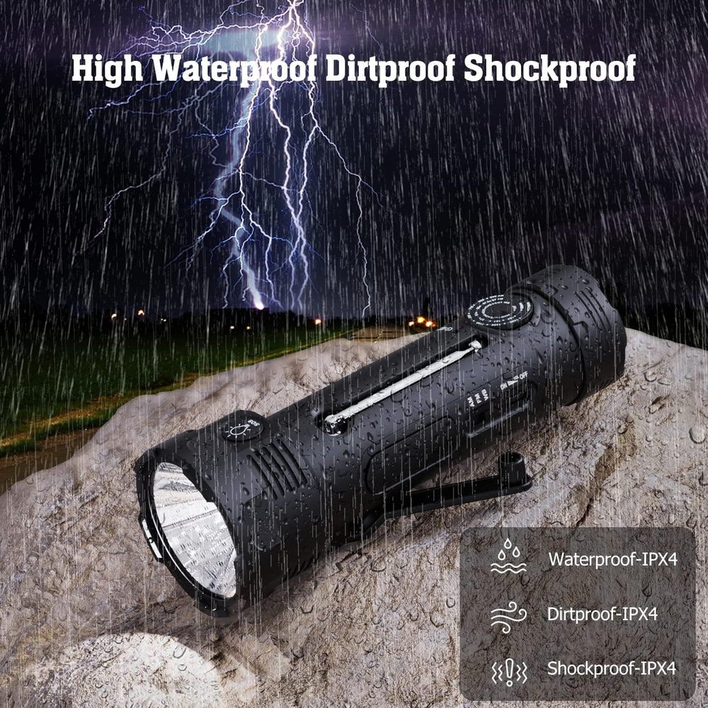 NOAA Emergency Weather Radio, Portable Solar Hand Crank Flashlight Radio