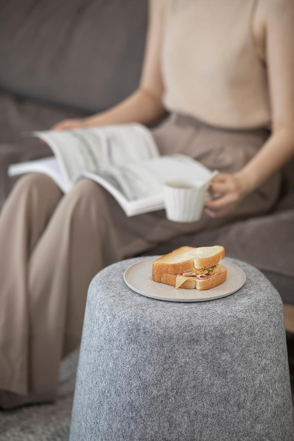 Stackable Storage Ottomans Multi-Functional Footrest Side Table Nesting Chair...