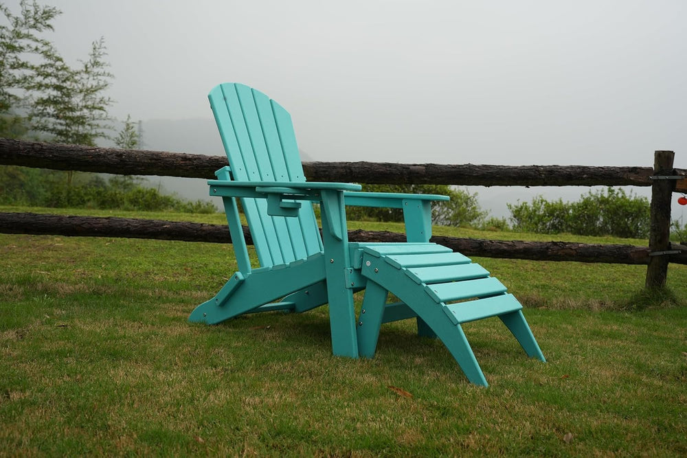 nevilywood HDPE Folding Ottoman - Adirondack Chair Footrest – Weather Resista...