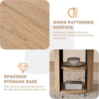 47" Round Dining Table Set for 4 Modern Storage Kitchen Table with 4 Boucle Upholstered Chairs for Dining Living Room Home Small Space(Natural Table with Beige Chairs)