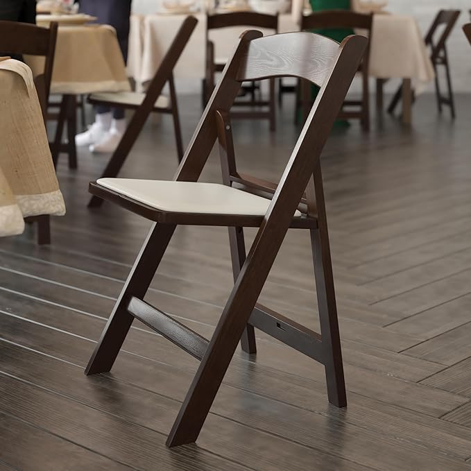 Flash Furniture Hercules Commercial Indoor/Outdoor Folding Event Chair, Wood ...