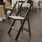 Flash Furniture Hercules Commercial Indoor/Outdoor Folding Event Chair, Wood Look, Weather-Resistant, Lightweight Design, Versatile Use, Set of 2, Dark Brown