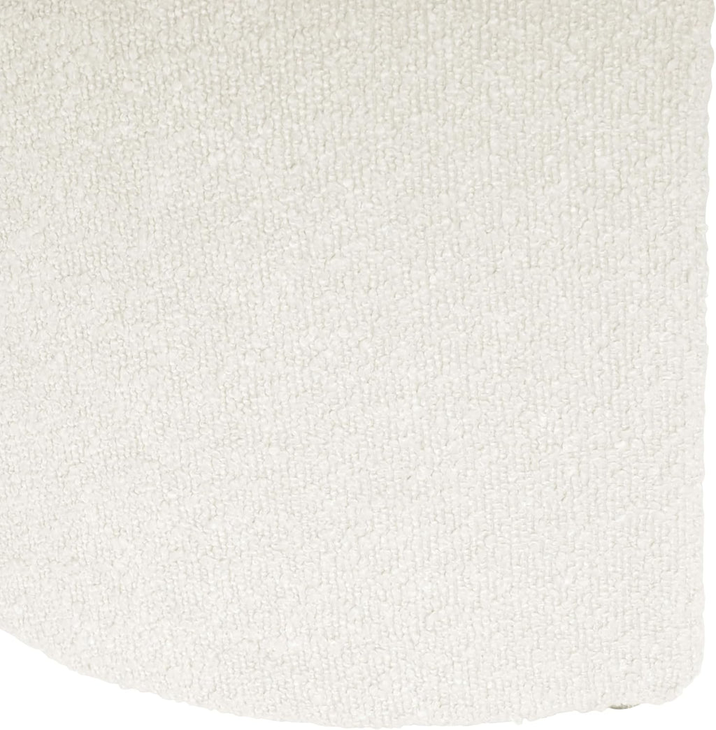 Spatial Order 24" Quinn Modern Ottoman - Cream White Boucle