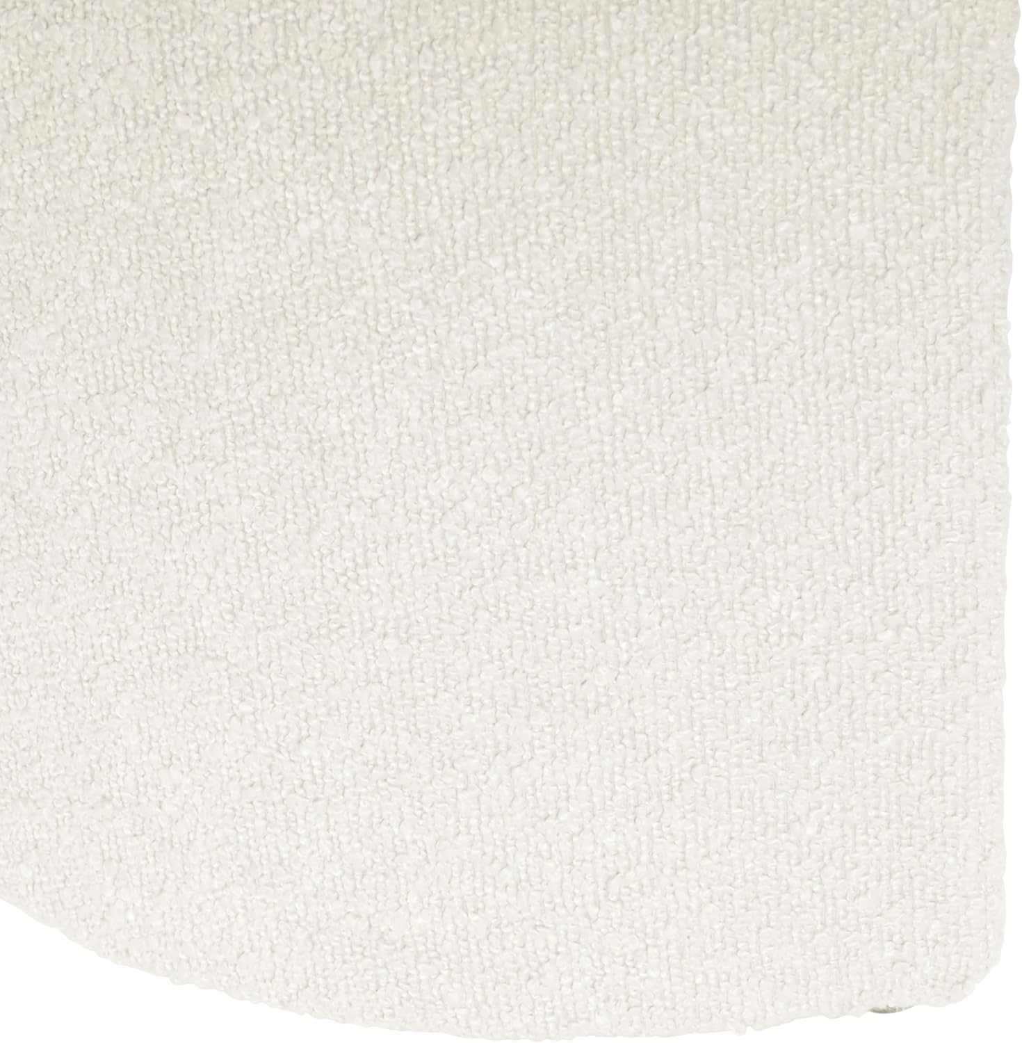 Spatial Order 24" Quinn Modern Ottoman - Cream White Boucle