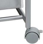 Simple Houseware 2-Bag Heavy Duty Rolling Laundry Sorter Cart, Silver – 2 Section Removable Bags and Lockable Wheels for Laundry Room Organization