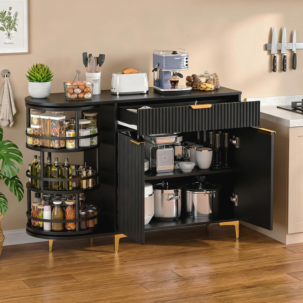 Buffet Cabinet with Storage,Sideborad Buffet Cabinet with Drawer & 2Doors...