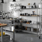 14" Deep x 54" Wide x 64" Height Wire Shelving Kit | 4-Tier | NSF Commercial Storage Rack Unit