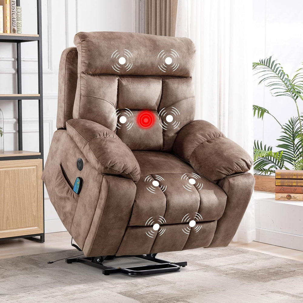 CANMOV Large Power Lift Recliner Chair with Massage and Heat for Elderly Big ...