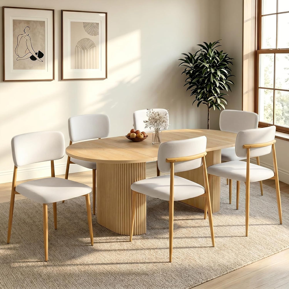 weselon Mid-Century Modern Dining Chairs Set of 4, Upholstered Velvet Dining ...