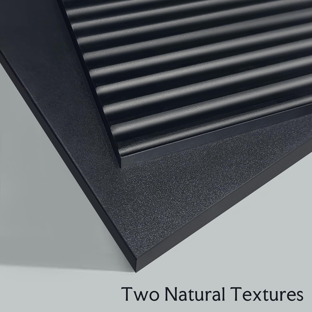 Wood Nightstand Set of 2, Fluted Bedside Tables with 2 Drawers