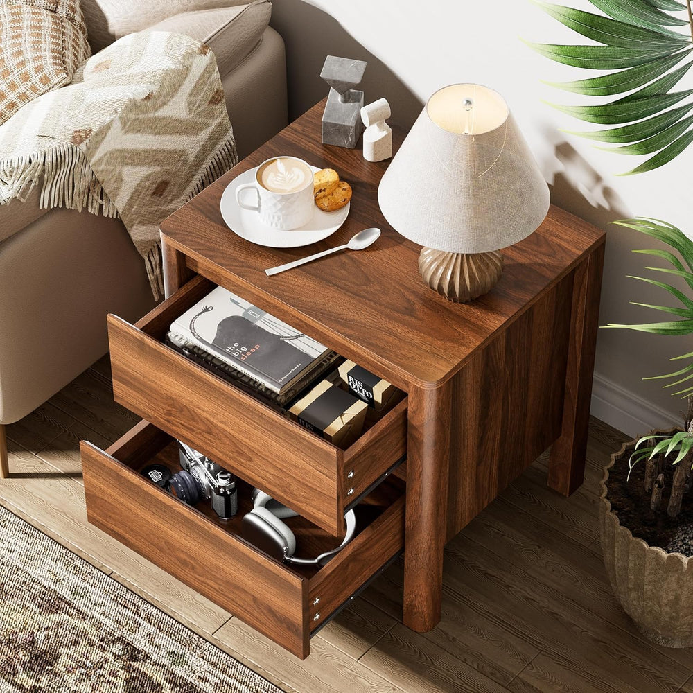 Furniway Mid Century Living Room Table Set of 4, Coffee Table, TV Stand and 2...