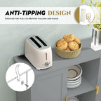TaoHFE Grey Kitchen Pantry, Modern Wooden Small Credenza Sideboard Coffee Station, Storage Small Cabinet with Doors and Shelves for Kitchen