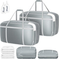 DIMJ Compression Moving Bags - Extra Large Heavy Duty Comforter Storage Bag with Window, Packing Totes With Strong Handles & Zipper, Space Saving Box Containers For Blanket, Clothes, Bedding, 2 Pack
