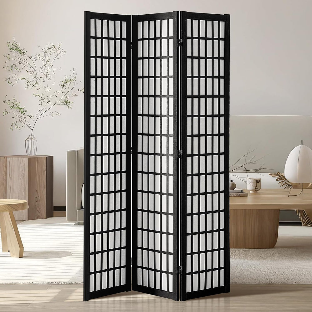 VEVOR Room Divider, 3 Panel Japanese Room Divider, Wood Folding Privacy Scree...