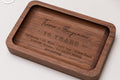 Custom 10th Year Custom Engraved Rec Tray - Custom Engraved Walnut Wooden Tray with Couple’s Names for Tenth Wedding Anniversary, Romantic Keepsake Gift for Him or Her