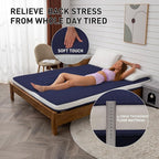 Dr.Futon Japanese Floor Futon Mattress Extra Thick Folding Roll Up Bed Topper Mat for Guest,Lounger and Tavel