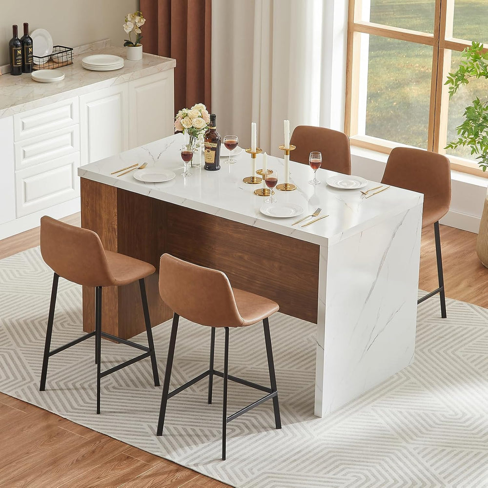 ONBRILL 61 x 31 Inch Large Kitchen Island Table, Whole Board of Tabletop | Mo...
