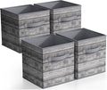 Sorbus Foldable Storage Bins - 11 Inch Sturdy Collapsible Fabric Storage Cubes with Handle - 4 Baskets for Organizing Clothes & Toys - Organization & Storage Baskets for Shelves, Pantry, Closet, Cubby