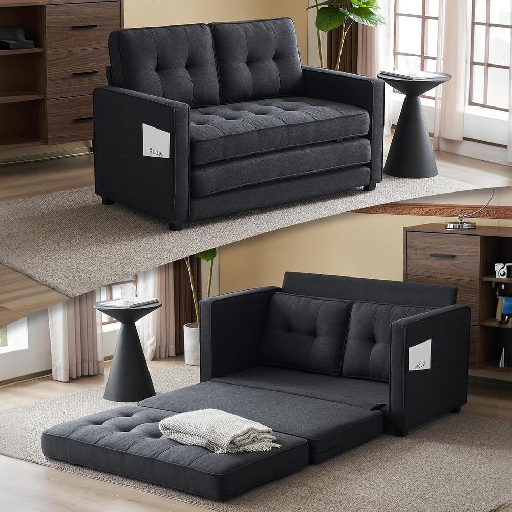VINGLI Upgraded Loveseat Sleeper, 53.5" W 83" L Convertible Sofa Be...