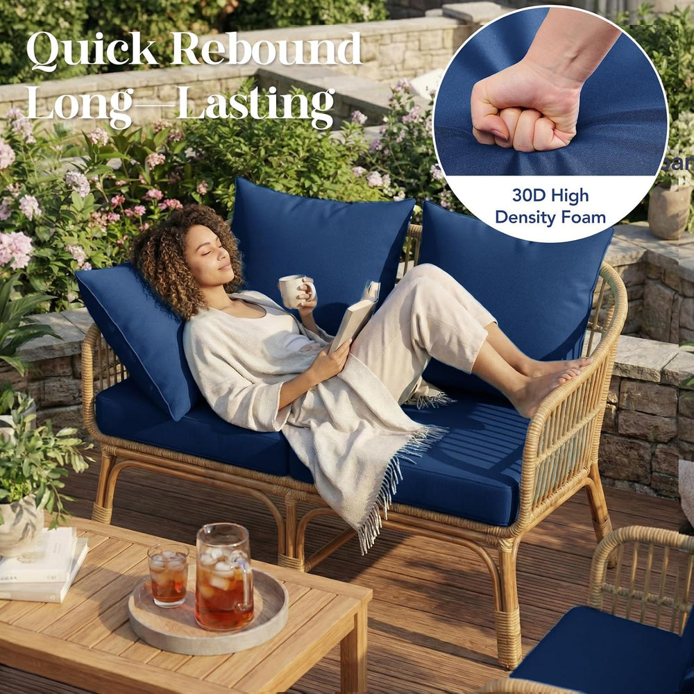 L’AGRATY Outdoor Chair Cushions for Patio Furniture：24" x 24" Deep ...