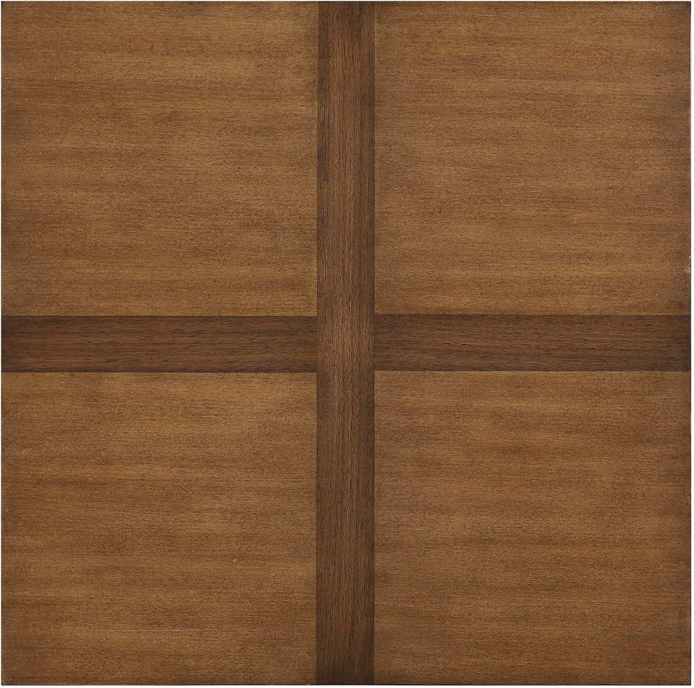 Lexicon Modern Square End Table with Cross Legs, Maple Veneer Wood Accent Tab...