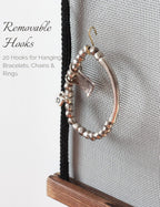 Heesch Earring Organizer Wall Monut Earring Holder Display Hanging Jewelry Organizer for Studs Dangle Earrings and Necklaces Holder Rack for Women Girl Gift
