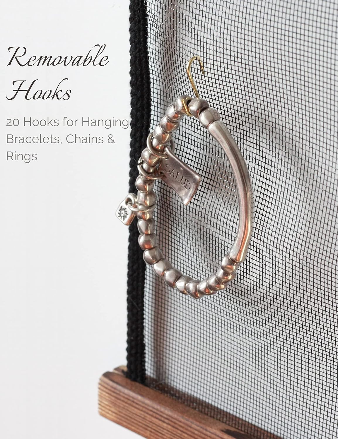 Heesch Earring Organizer Wall Monut Earring Holder Display Hanging Jewelry Organizer for Studs Dangle Earrings and Necklaces Holder Rack for Women Girl Gift