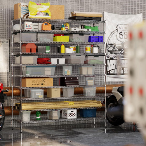 21" Deep x 72" Wide x 86" Height Wire Shelving Kit | 10-Tier | NSF Commercial Storage Rack Unit
