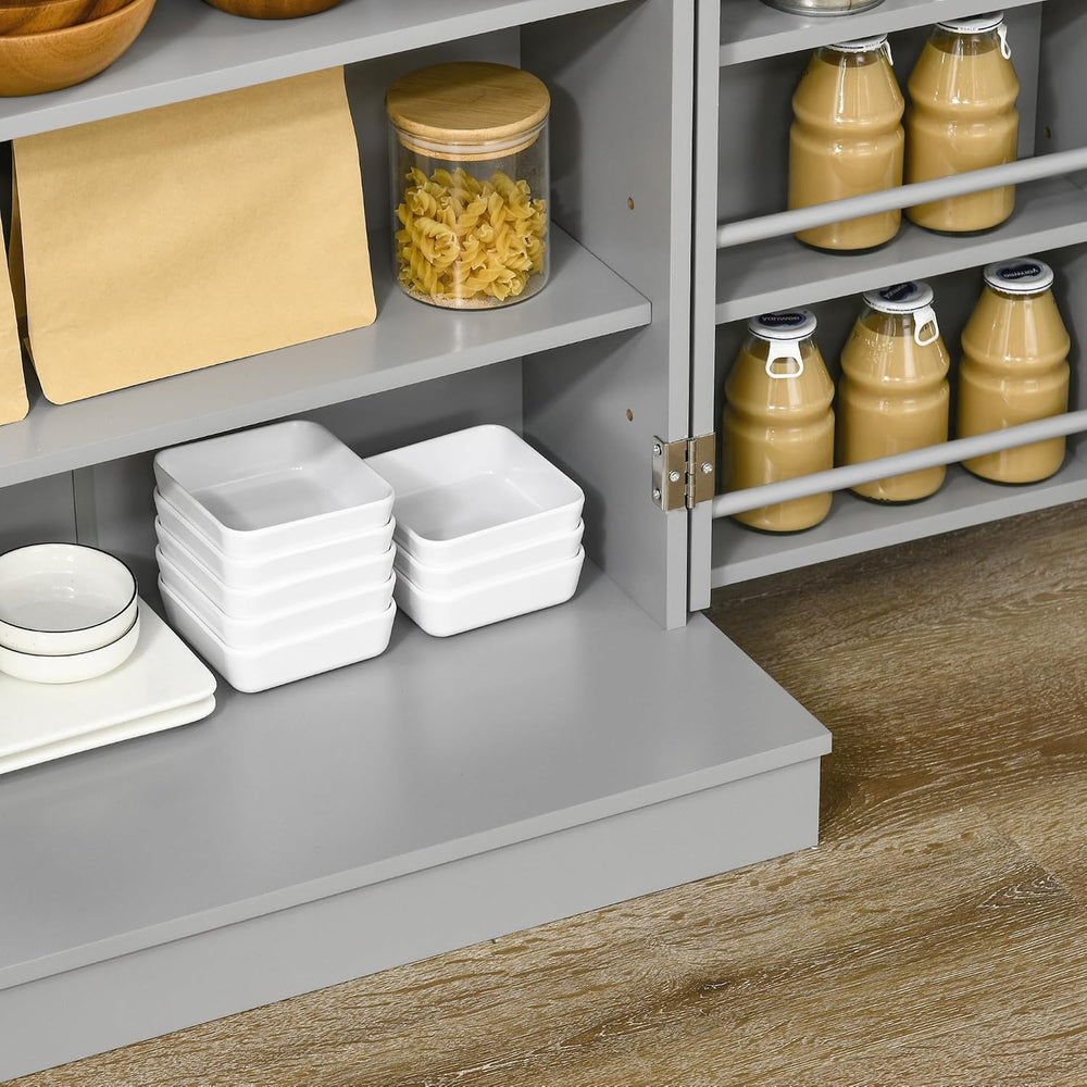 41" Kitchen Pantry Storage Cabinet,Freestanding Kitchen Cabinet with 12 ...